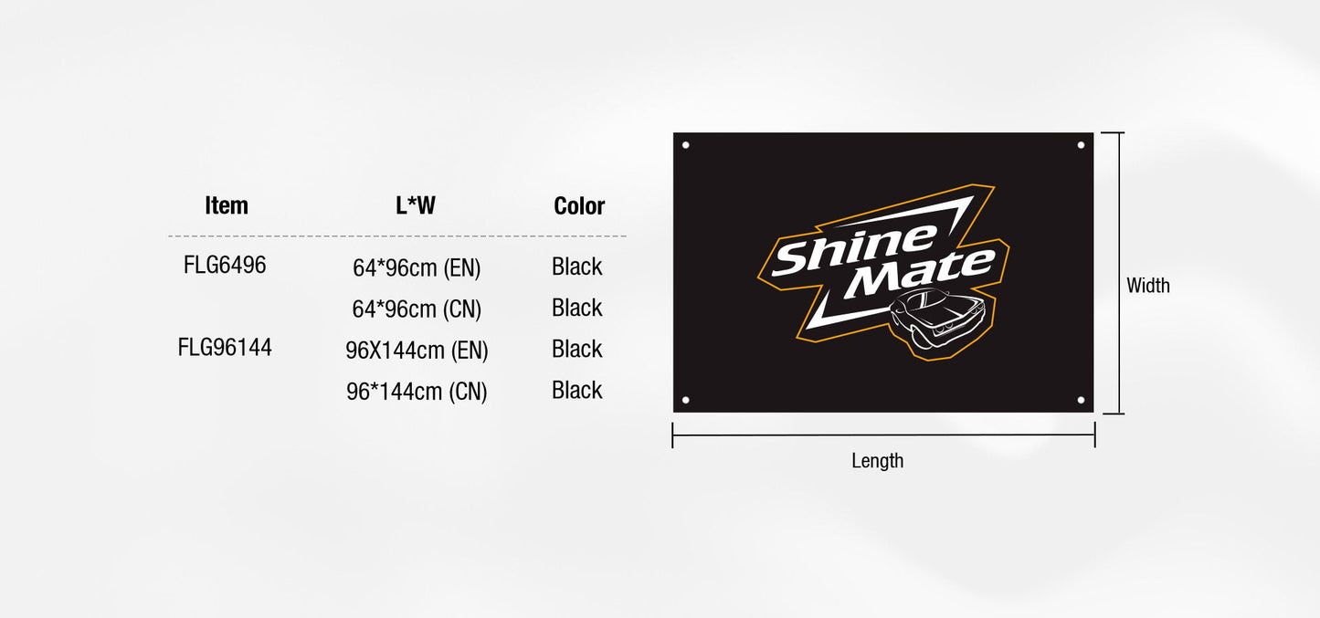 ShineMate Large Flag / Banner 96cm x 144cm ( FREE TO RETAILER )