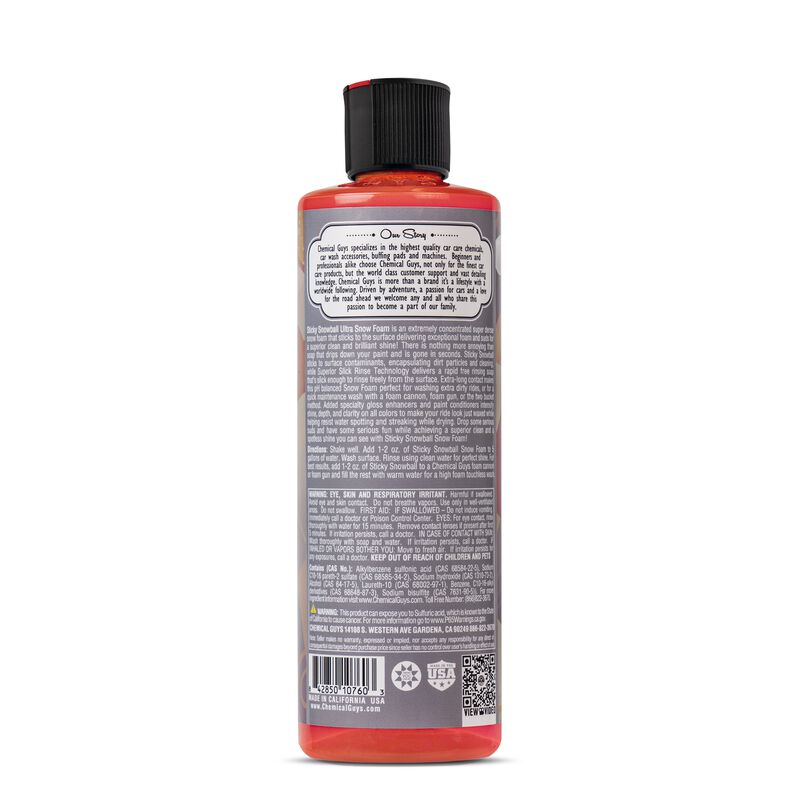 Chemical Guys Sticky Snowball Ultra Snow Foam Car Wash 473ml (16oz)