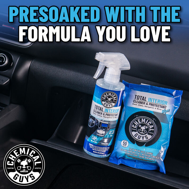 Chemical Guys Total Interior Cleaner & Protectant Car Wipes 50pk