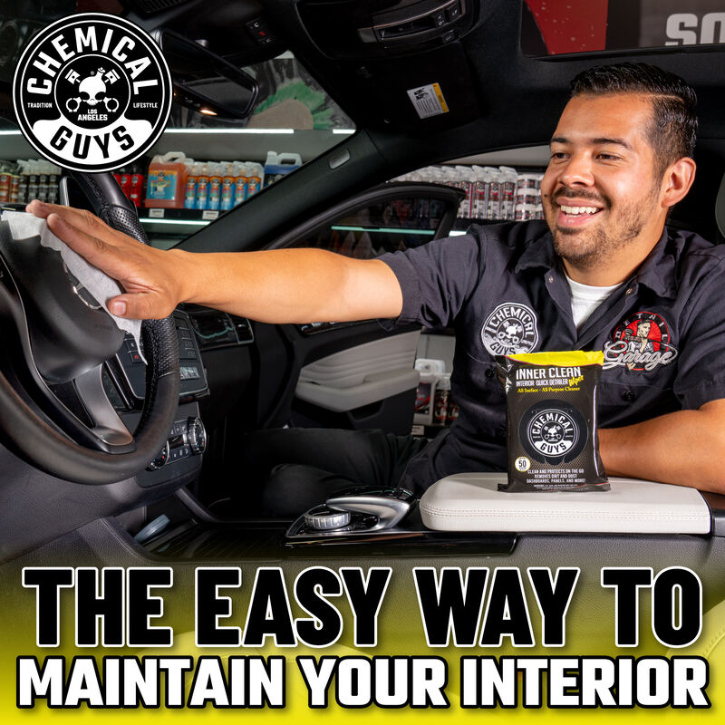 Chemical Guys InnerClean Interior Quick Detailer & Protectant Wipes 50pk