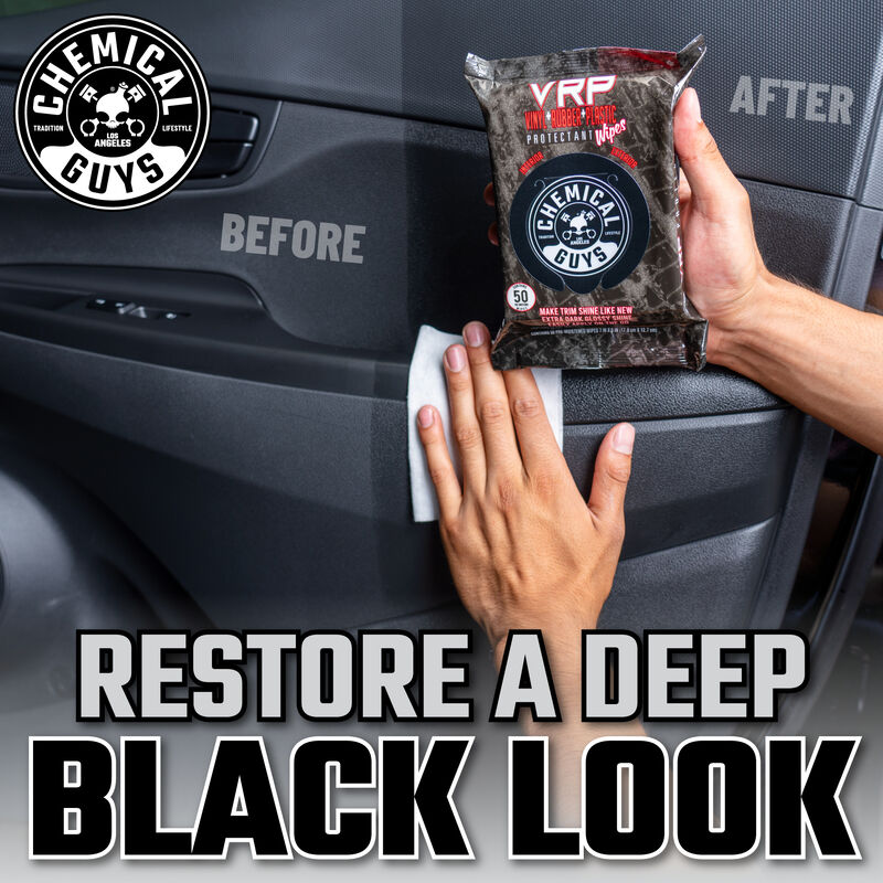 Chemical Guys VRP Vinyl, Rubber, Plastic Shine & Protectant Wipe 50pk