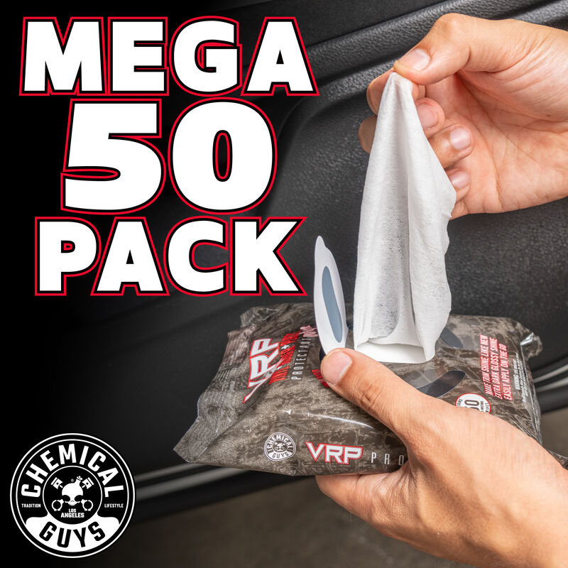 Chemical Guys VRP Vinyl, Rubber, Plastic Shine & Protectant Wipe 50pk