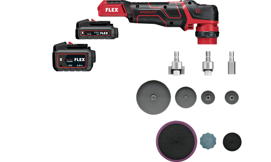 Flex PXE 80 12-EC Cordless Mini Polisher Kit - NEW Version 12 Volt ( 532270 )