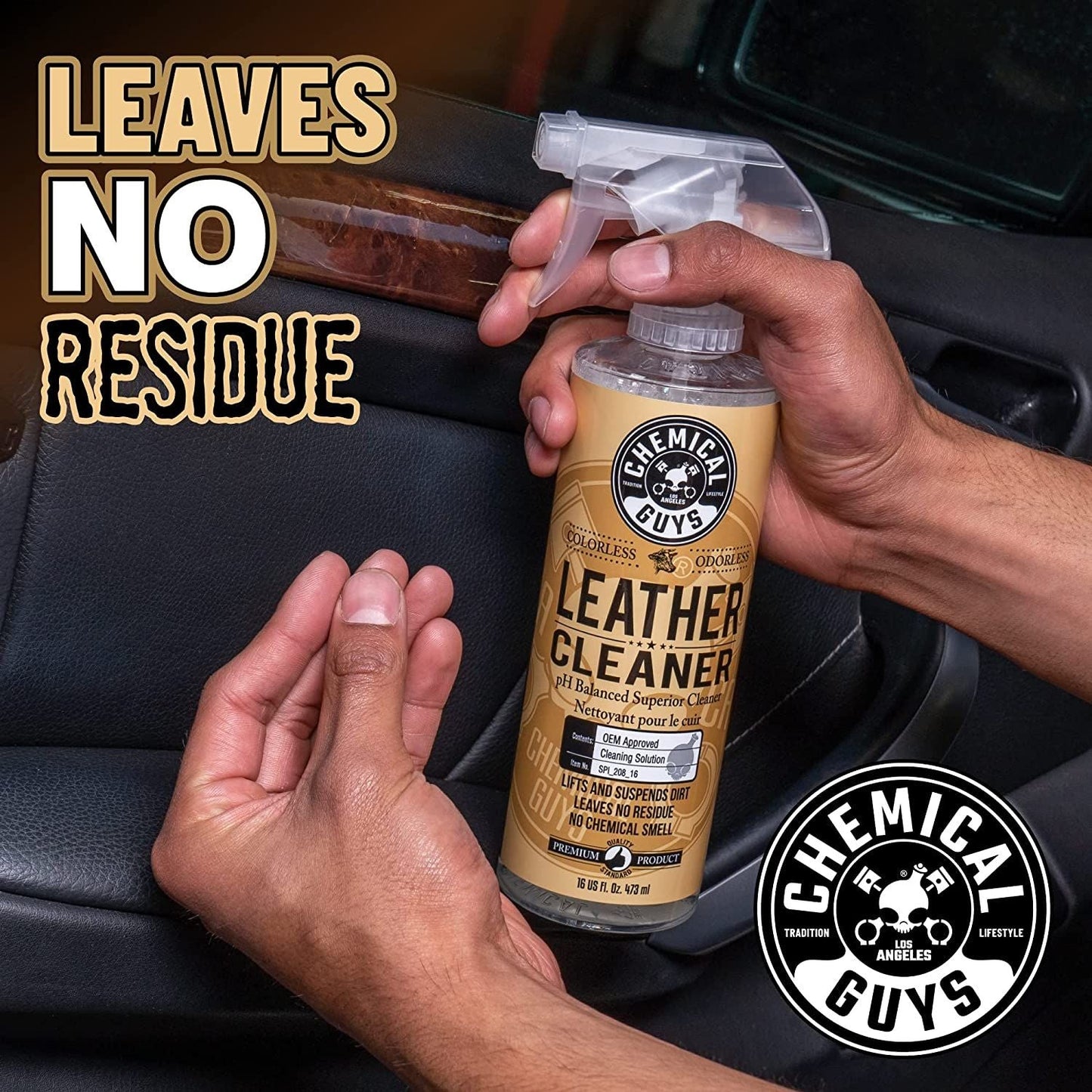 Chemical Guys Leather Cleaner Colourless & Odourless 473ml (16oz)