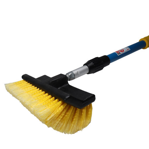 Car Wash Brush 2 Tier With Yellow Brush Head 10"