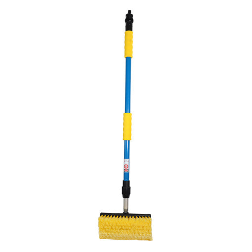 Car Wash Brush 2 Tier With Yellow Brush Head 10"