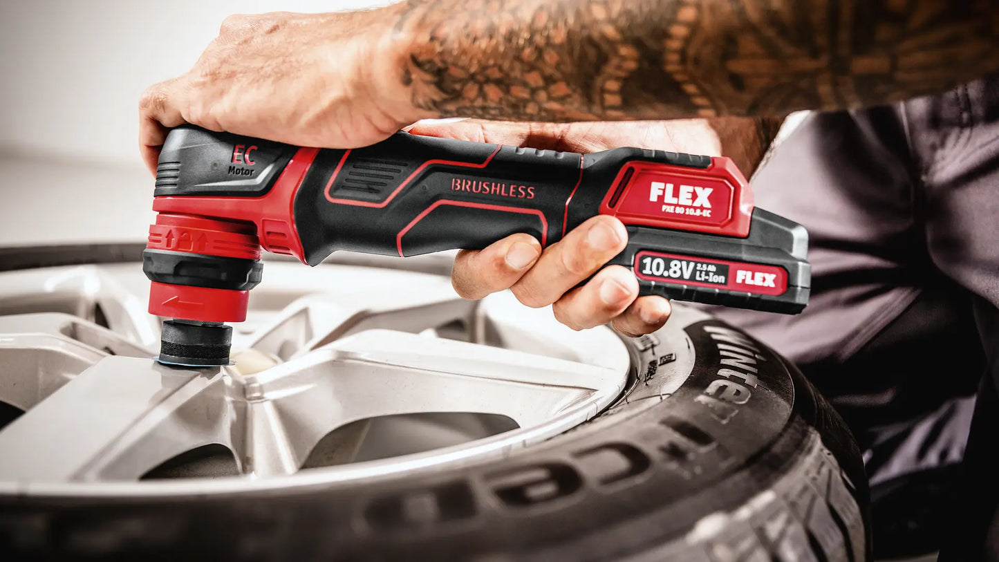 Flex PXE 80 12-EC Cordless Mini Polisher Kit - NEW Version 12 Volt ( 532270 )