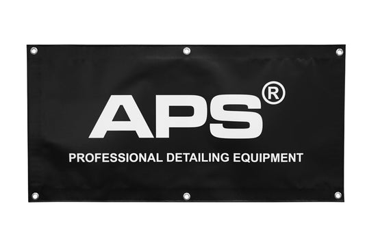 APS Work Shop Banner 50x100cm - Black ( FREE TO RETAILER )