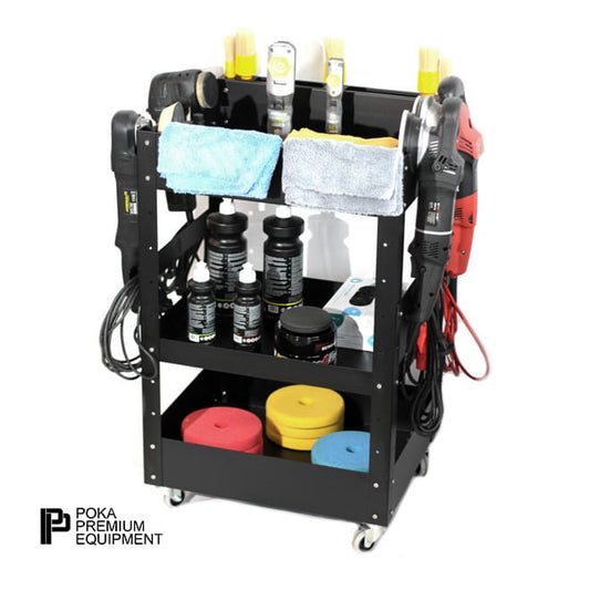 Poka Premium Detailing Trolley PRO 3 Shelves WD_PRO