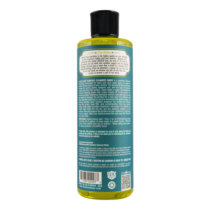 Chemical Guys Clean Slate Surface Cleanser & Wax Stripper 473ml (16oz)