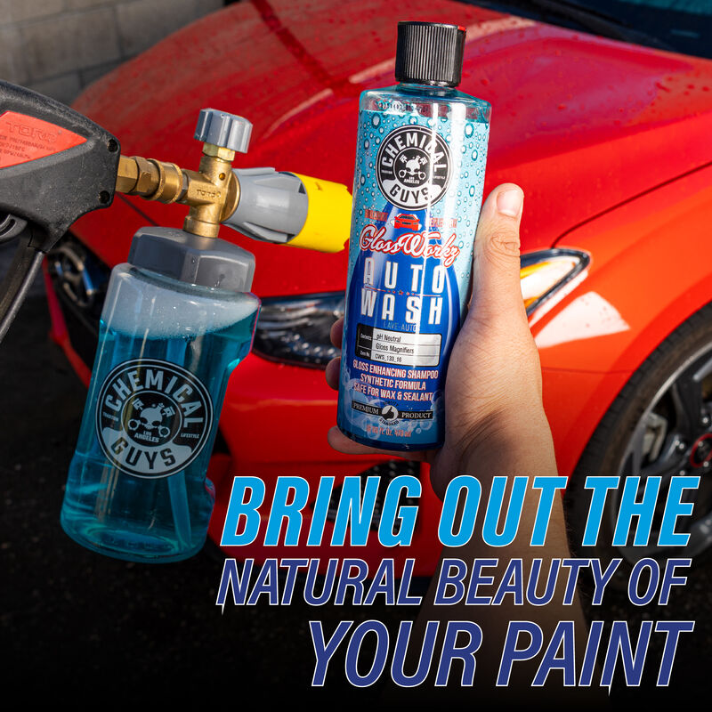 Chemical Guys Glossworks - Auto Wash Gloss Booster & Paintwork Cleanser 473ml (16oz)