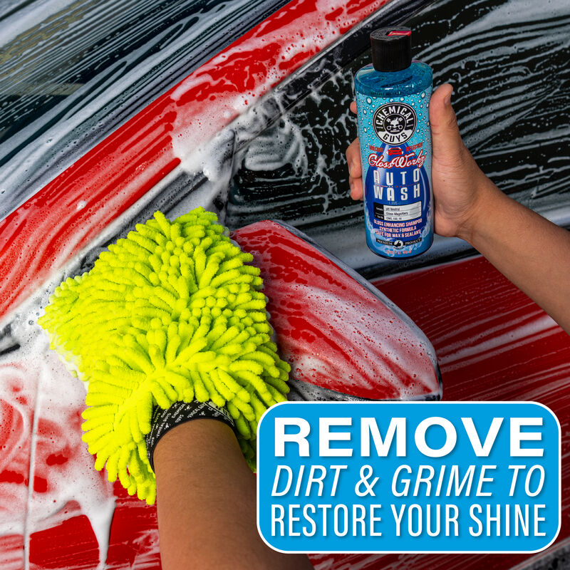 Chemical Guys Glossworks - Auto Wash Gloss Booster & Paintwork Cleanser 473ml (16oz)