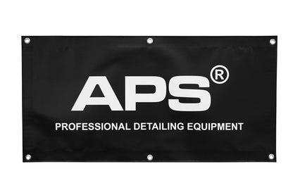 APS Work Shop Banner 50x100cm - Black ( FREE TO RETAILER )